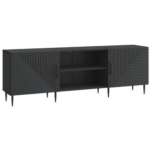 vidaXL Meuble TV 150 x 31 x 50 cm Noir Bois d'ing&eacute;nierie