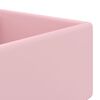 vidaXL Lavabo carré de luxe à trop-plein Rose mat 41x41 cm Céramique