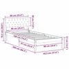 vidaXL Cadre de lit Blanc et gris clair 90 x 190 cm Bois massif en pin