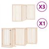 vidaXL Barri&egrave;re pour chien porte pliable 15 panneaux bois de peuplier
