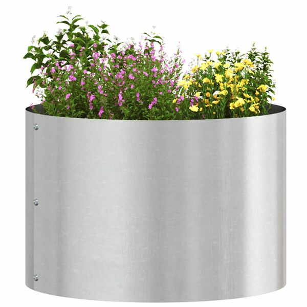 vidaXL Anneau de jardini&egrave;re Argent&eacute; 30 x 30 x 20 cm Acier inoxydable
