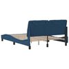 vidaXL Cadre de lit sans matelas bleu 140x200 cm tissu