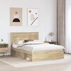 vidaXL Cadre de lit Sonoma 140 x 200 cm Bois de pin massif