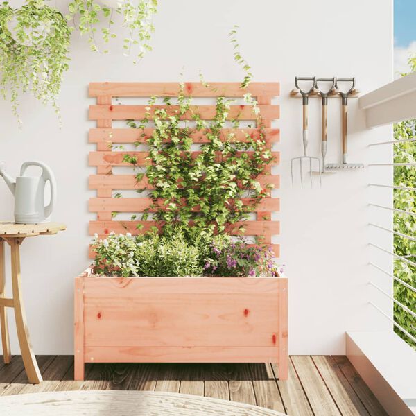 vidaXL Jardini&egrave;re avec support 79x39,5x114 cm bois massif douglas