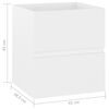 vidaXL Ensemble de meubles de salle de bain Blanc Agglom&eacute;r&eacute;