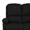vidaXL Canap&eacute; inclinable &agrave; 3 places Noir Tissu