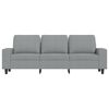 vidaXL Canap&eacute; &agrave; 3 places avec repose-pieds Gris clair 180 cm Tissu