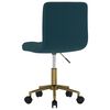 vidaXL Chaises pivotantes &agrave; manger lot de 2 bleu velours
