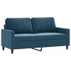 vidaXL Canap&eacute; &agrave; 2 places Bleu 140 cm Velours
