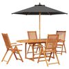 vidaXL Ensemble de salle &agrave; manger d'ext&eacute;rieur avec parasol 6 pc