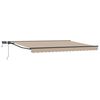 vidaXL Cadre de store manuel avec LEDs Beige et Anthracite 4,5 &times; 3 m