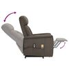 vidaXL Fauteuil de massage Gris fonc&eacute; Tissu microfibre