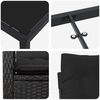 vidaXL Ensemble de salle &agrave; manger pour jardin 7 pcs Noir polyrotin