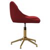 vidaXL Chaises &agrave; manger pivotantes lot de 4 rouge bordeaux velours