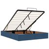 vidaXL Lit ottoman avec matelas et LED bleu 140x190 cm tissu