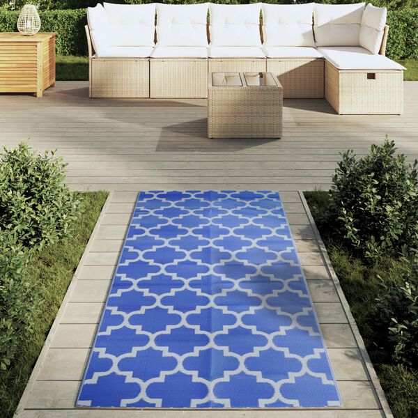 vidaXL Tapis d'ext&eacute;rieur ARAKIL bleu 80x150 cm PP