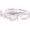 vidaXL Cadre de lit sans matelas cire marron 150x200cm bois pin massif