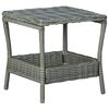 vidaXL Salon de jardin 3 pcs avec coussins R&eacute;sine tress&eacute;e Gris clair