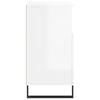 vidaXL Buffets 2 pcs blanc brillant bois d'ing&eacute;nierie