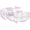 vidaXL Salon de jardin 6 pcs et coussins bois massif sapin de douglas