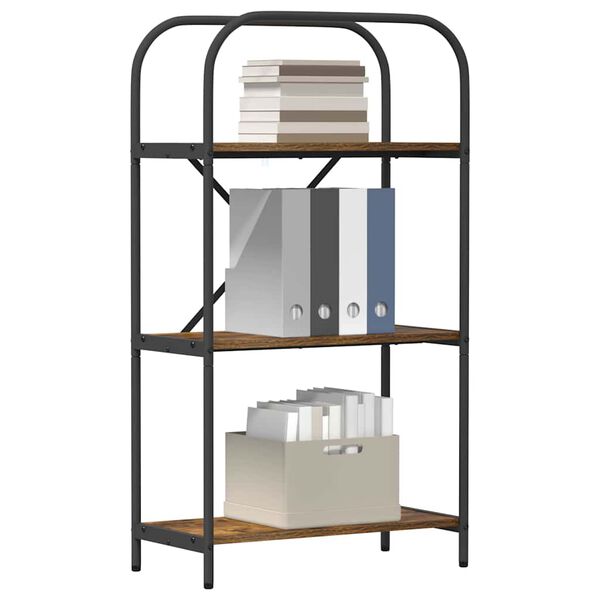 vidaXL &Eacute;tag&egrave;re Ch&ecirc;ne fum&eacute; 60 x 30 x 109 cm Bois d'ing&eacute;nierie