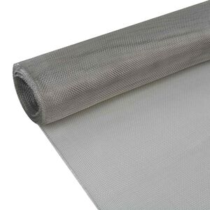 vidaXL &Eacute;cran en treillis Acier inoxydable 100x500 cm Argent&eacute;