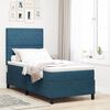 vidaXL Lit &agrave; ressorts avec matelas Bleu fonc&eacute; 90 x 200 cm Velours