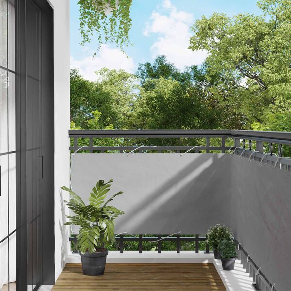 vidaXL &Eacute;cran de balcon Gris clair 75 x 200 cm Oxford alu enduit de PU