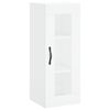 vidaXL Buffet haut Blanc 34,5x34x180 cm Bois d'ing&eacute;nierie