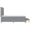 vidaXL Lit &agrave; ressorts avec matelas Gris clair 160 x 200 cm tissu