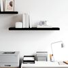 vidaXL &Eacute;tag&egrave;re murale flottante Noir brillant 90x23,5x3,8 cm MDF