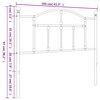 vidaXL T&ecirc;te de lit m&eacute;tal blanc 100 cm