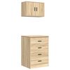 vidaXL Armoires de garage 2 pcs ch&ecirc;ne sonoma bois d'ing&eacute;nierie