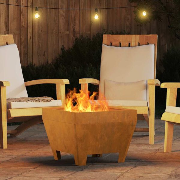 vidaXL Braise Marron 50 x 50 x 38 cm Acier