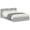 vidaXL Cadre de lit avec rangement Sonoma gris 150 x 200 cm