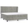vidaXL Sommier &agrave; lattes de lit et matelas Gris clair 200x200cm Velours