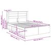 vidaXL Cadre de lit Ch&ecirc;ne artisan 140 x 190 cm Bois de pin massif