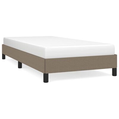 vidaXL Cadre de lit sans matelas taupe 100x200 cm tissu