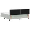 vidaXL Lit &agrave; ressort LED avec matelas Gris clair 180 x 200 cm Velours