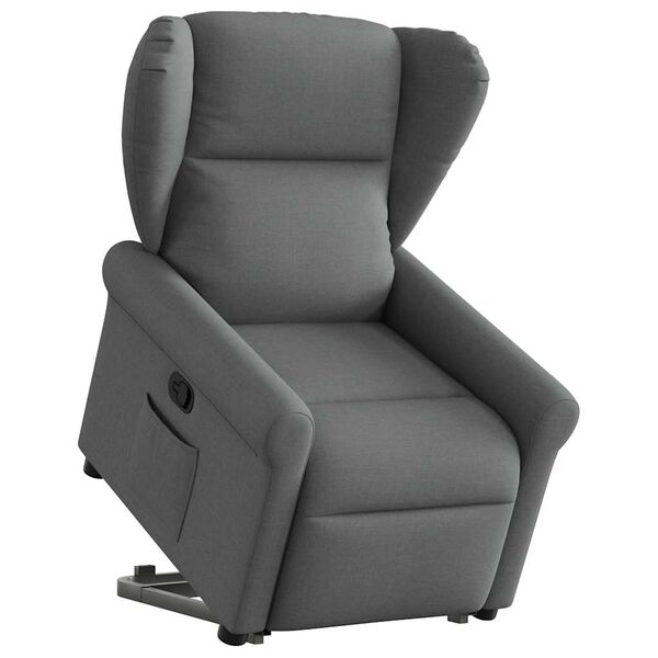 vidaXL Fauteuil inclinable Gris fonc&eacute; Tissu