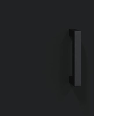 vidaXL Buffet haut Noir 34,5x34x180 cm Bois d'ingénierie