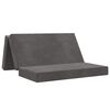 vidaXL Canap&eacute;-lit pliable 140 x 67 x 45 cm Gris fonc&eacute;