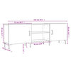 vidaXL Meuble TV ch&ecirc;ne sonoma 150x30x50 cm bois d'ing&eacute;nierie