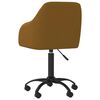 vidaXL Chaise pivotante de salle &agrave; manger Marron Velours
