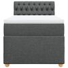 vidaXL Sommier &agrave; lattes de lit avec matelas Gris fonc&eacute; 90x200 cm Tissu