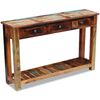 vidaXL Table console Bois de r&eacute;cup&eacute;ration massif 120x30x76 cm