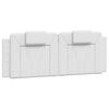 vidaXL Lit Viana avec matelas blanc 140x190 cm similicuir