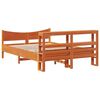 vidaXL Cadre de lit avec t&ecirc;te de lit cire marron 120x190cm bois de pin