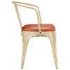 vidaXL Chaises &agrave; manger lot de 2 marron cuir v&eacute;ritable