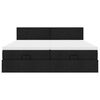 VidaXL Cadre de lit ottoman avec matelas noir 180x200cm tissu